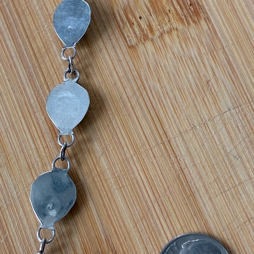 Vintage Sterling Silver and Turquoise Navajo Paw Bracelet - Picture 11 of 16